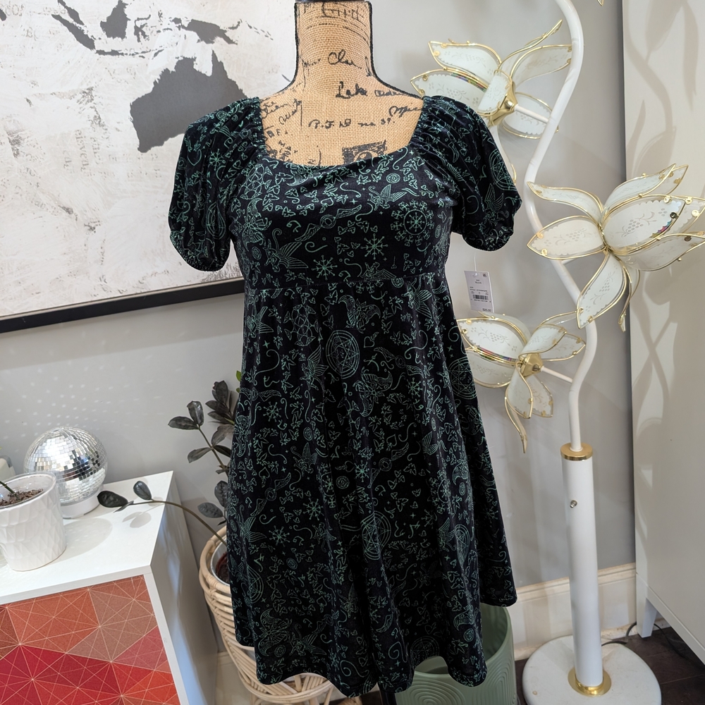 Wicked Collection By Paul Tazewell Black and Green Dress